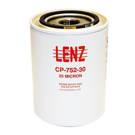 Lenz Replacement Elements: 10 Micron, 150 PSI, 55 GPM, 1 1/2 in -16 UNF 221013